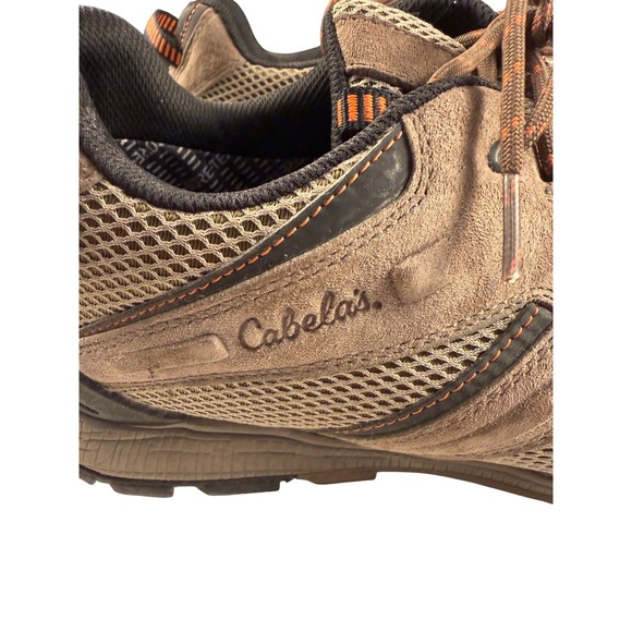 Cabelas Mens Hiking Shoes 14D Brown Gore-Tex Waterproof Vibram Sole 819637 main image 5
